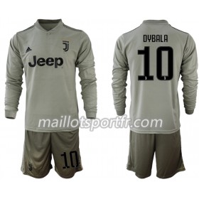 Maillot de Foot Juventus DYBALA 10 Enfant Exterieur 2018/19 ML